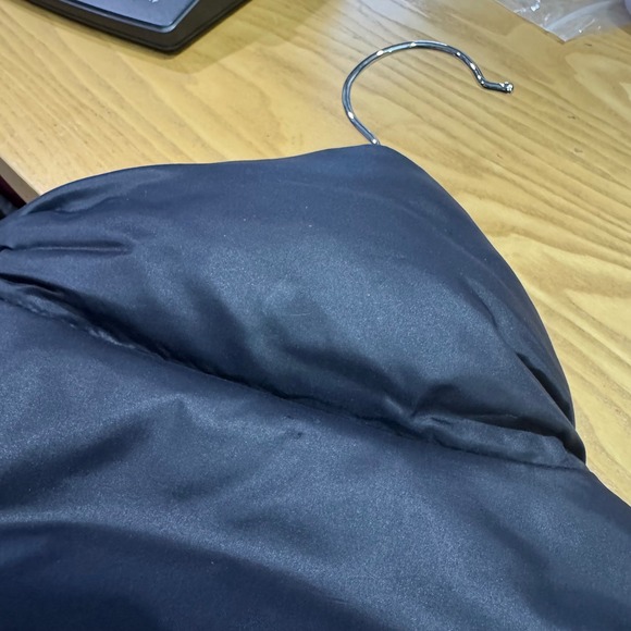 Eileen Fisher Down Reversible Black Puffer Long Length Full Zip Coat - Picture 12 of 14